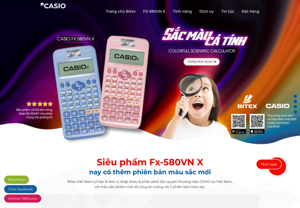 Mẫu website bán hàng thiết bị học tập