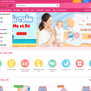 Mẫu website bán hàng mẹ và bé