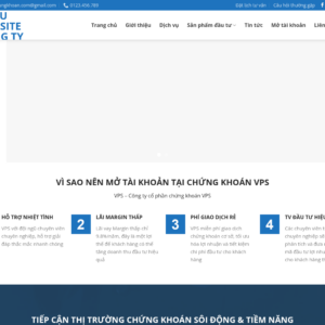 Mẫu website công ty chứng khoán