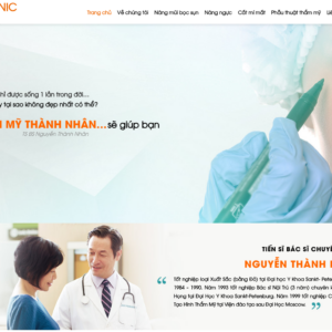 Mẫu website thẩm mỹ viện chuyên khoa