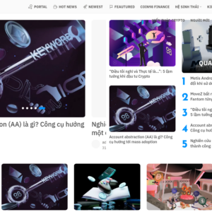 Mẫu website tin tức tiền mã hóa