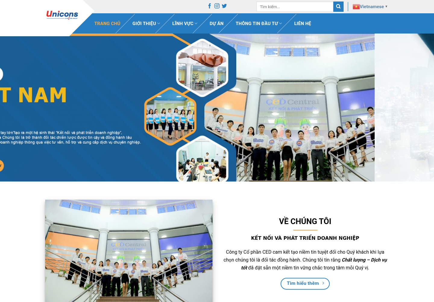 Mẫu website công ty tư vấn doanh nghiệp