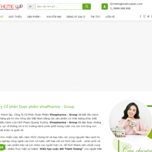 Mẫu website công ty dược phẩm