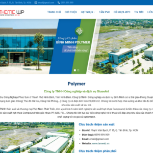 Mẫu website công ty sản xuất nhựa