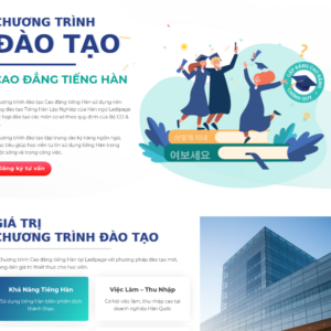 Mẫu website giáo dục đào tạo tiếng Hàn