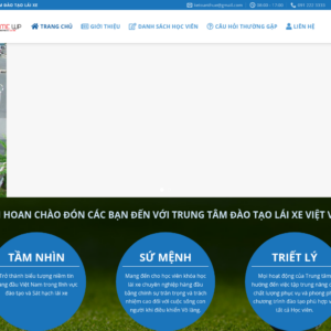 Mẫu website trung tâm đào tạo lái xe