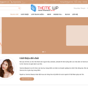 Mẫu website lớp trang điểm và bán mỹ phẩm