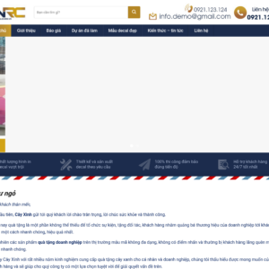 Mẫu website công ty in decal và thi công quảng cáo