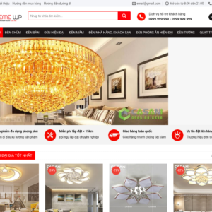 Mẫu website bán hàng đèn trang trí