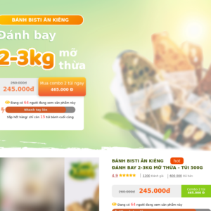Mẫu website thực phẩm bánh ăn kiêng