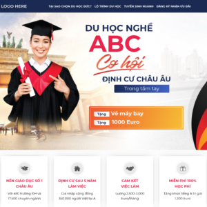 Mẫu website du học nghề