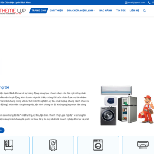 Mẫu website sửa chữa điện lạnh Bách Khoa