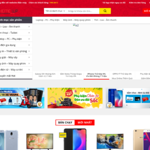 Mẫu website bán hàng điện máy