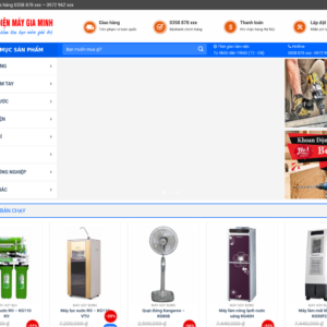 Mẫu website bán hàng điện máy Gia Minh