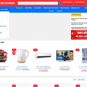 Mẫu website bán hàng điện máy An Khang