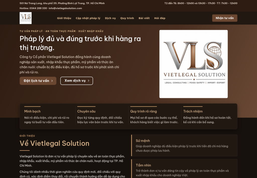 Mẫu website văn phòng luật