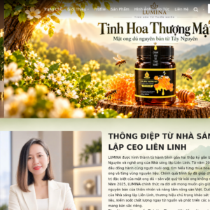 Mẫu website thực phẩm Lumina - Mật ong cao cấp & Nông sản