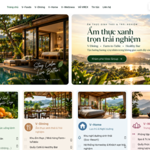 Mẫu website công ty Hệ sinh thái Sống Xanh